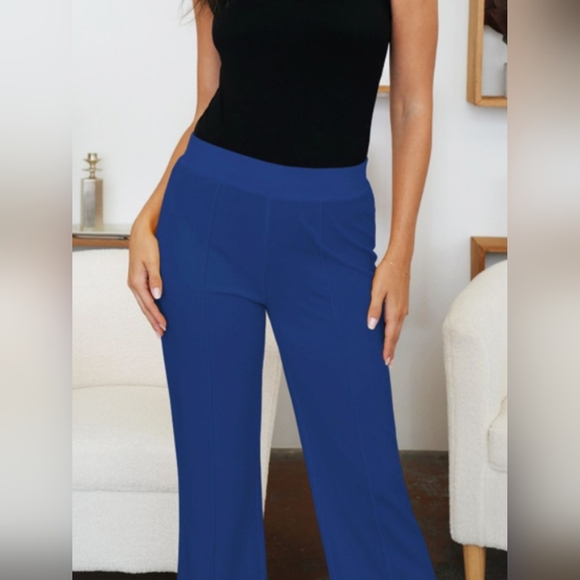 FAM-FAM Elastic Waist Bootcut Pants - Picture 2 of 5